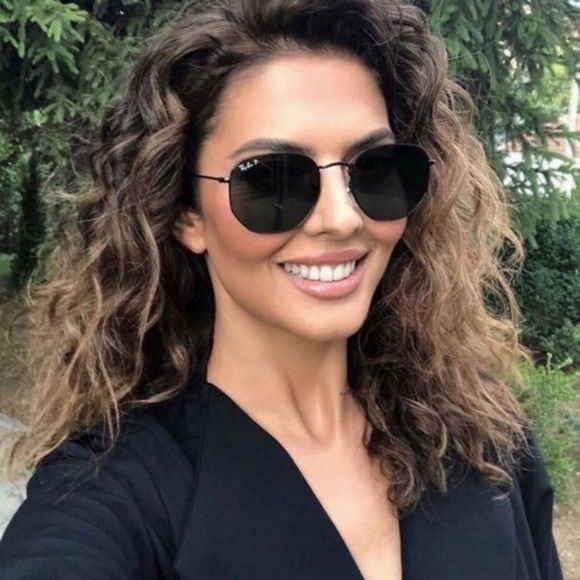 RayBan (Store Display) Hexagonal All Black RB3548 - Picture 11 of 12